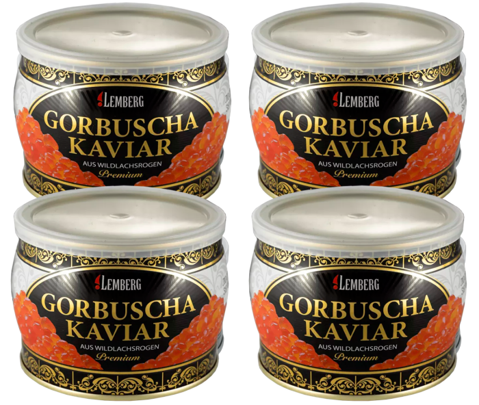 Икра горбуши 2 кг Lemberg Premium Gorbuscha (4x500)