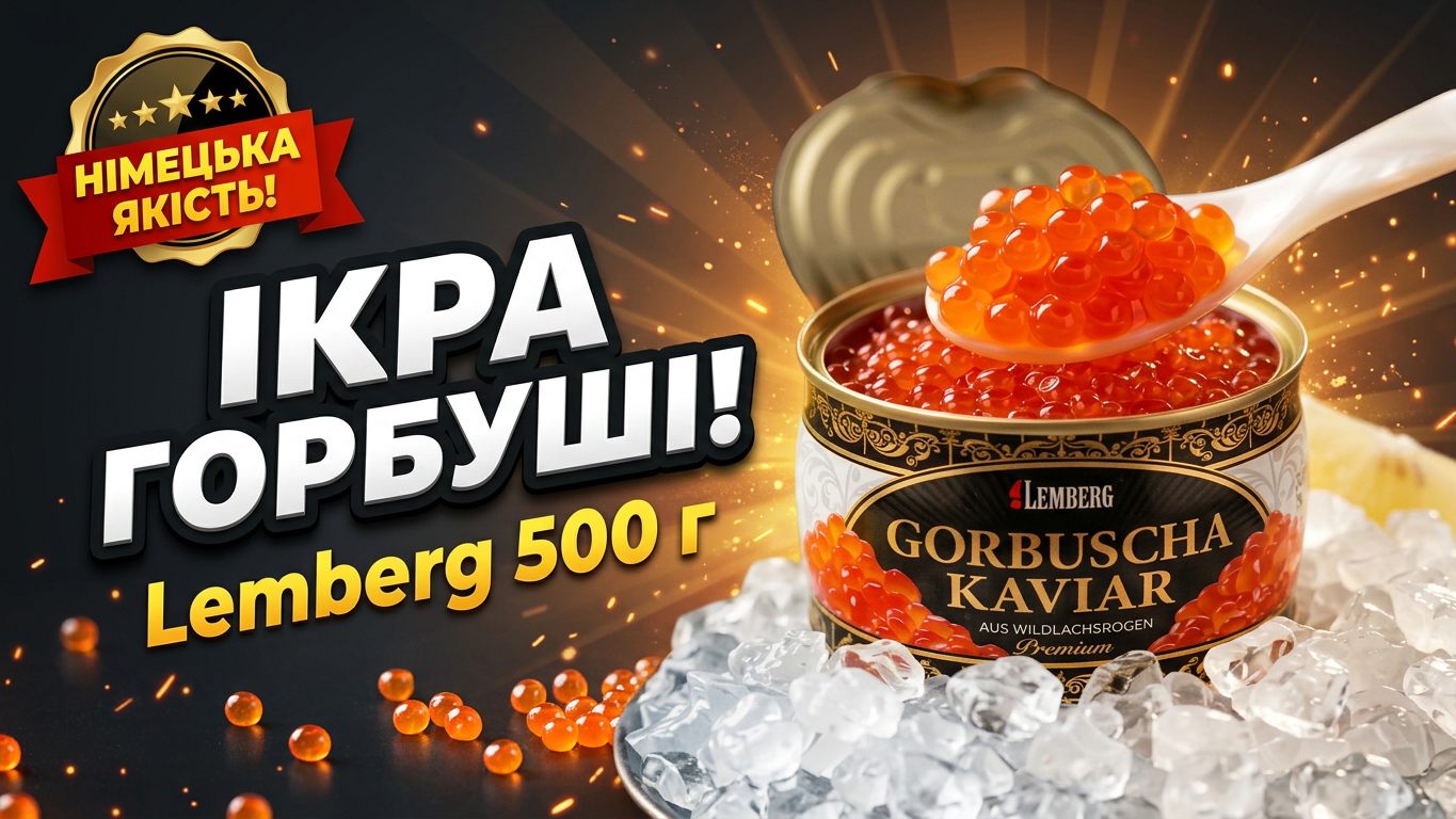 Огляд ікри горбуші 500 г Premium від Lemberg
